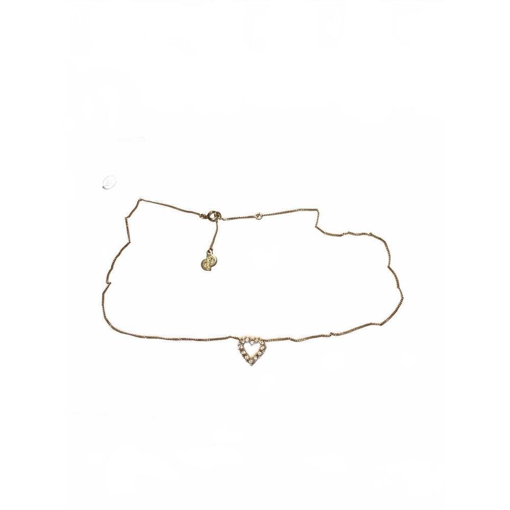 Christian Dior Gold Heart Pendant Necklace
